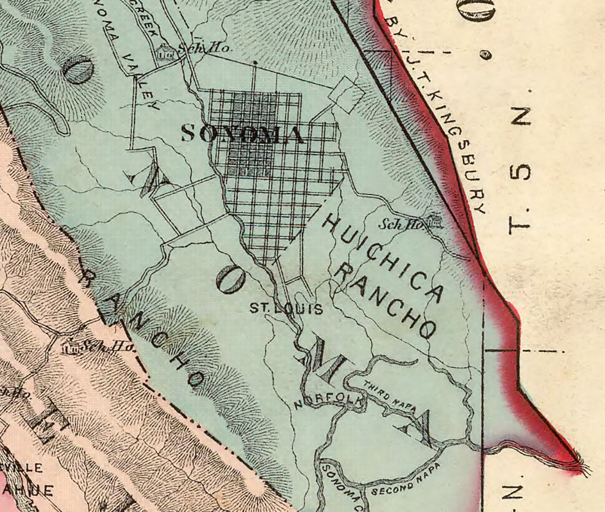 1877 Map of Sonoma County California