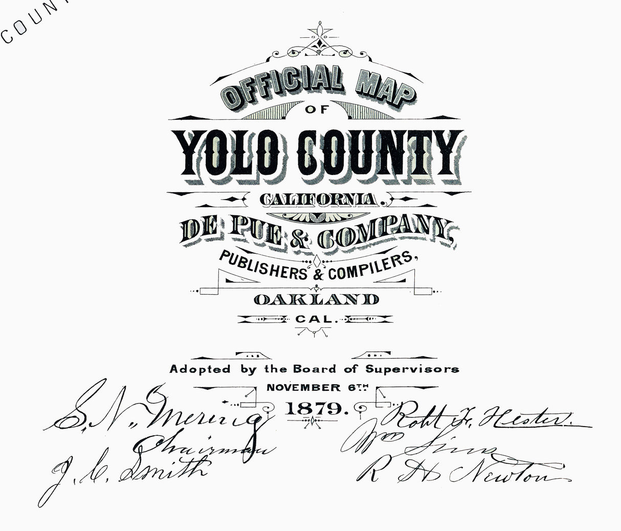 1879 Map of Yolo County California