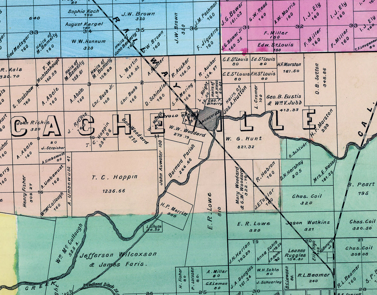 1879 Map of Yolo County California