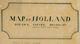 1860 Map of Holland Ottawa County Michigan
