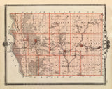 1875 Map of Mills County Iowa