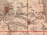 1875 Map of Mills County Iowa