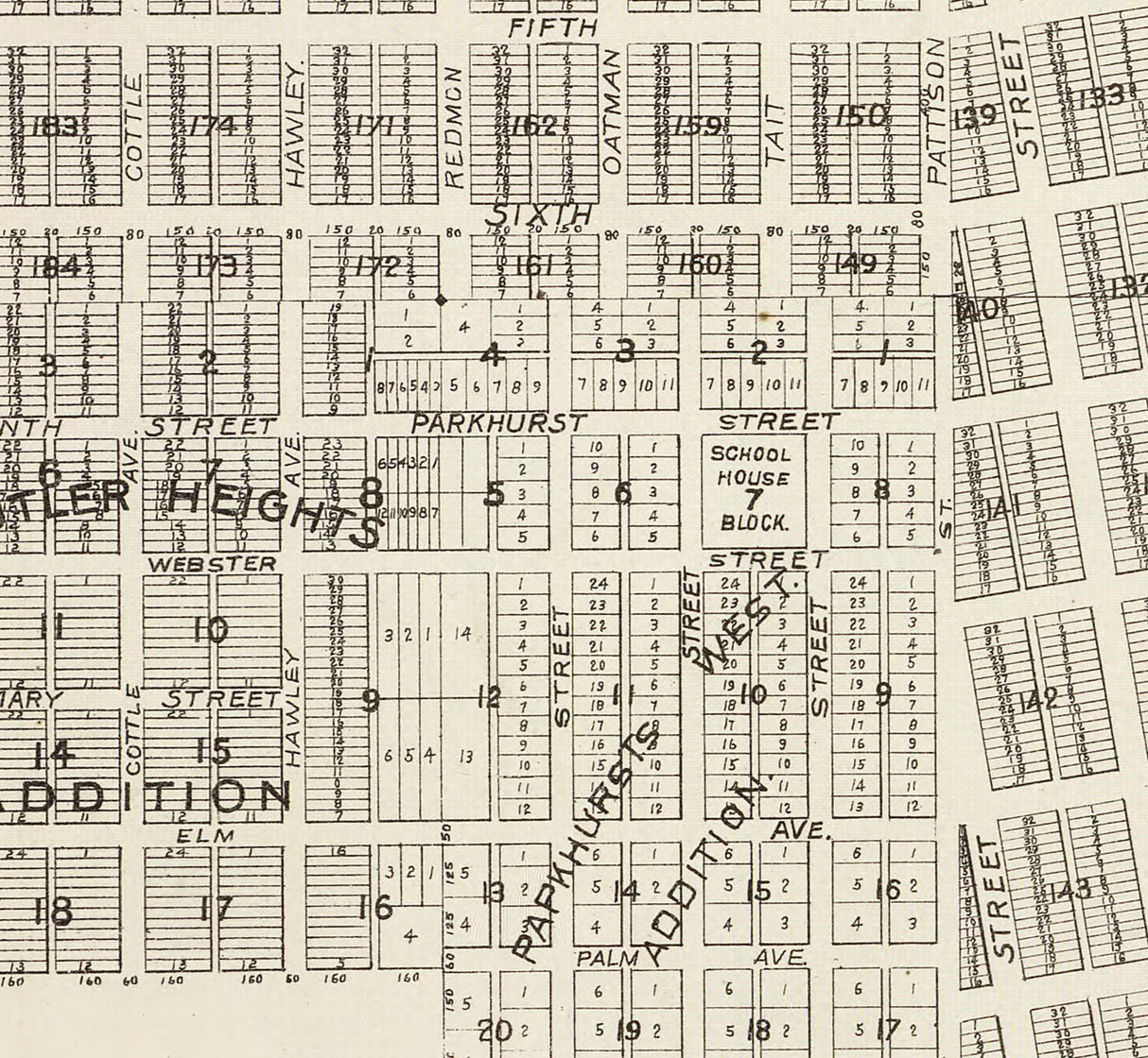 1891 Map of Sanger Fresno County California