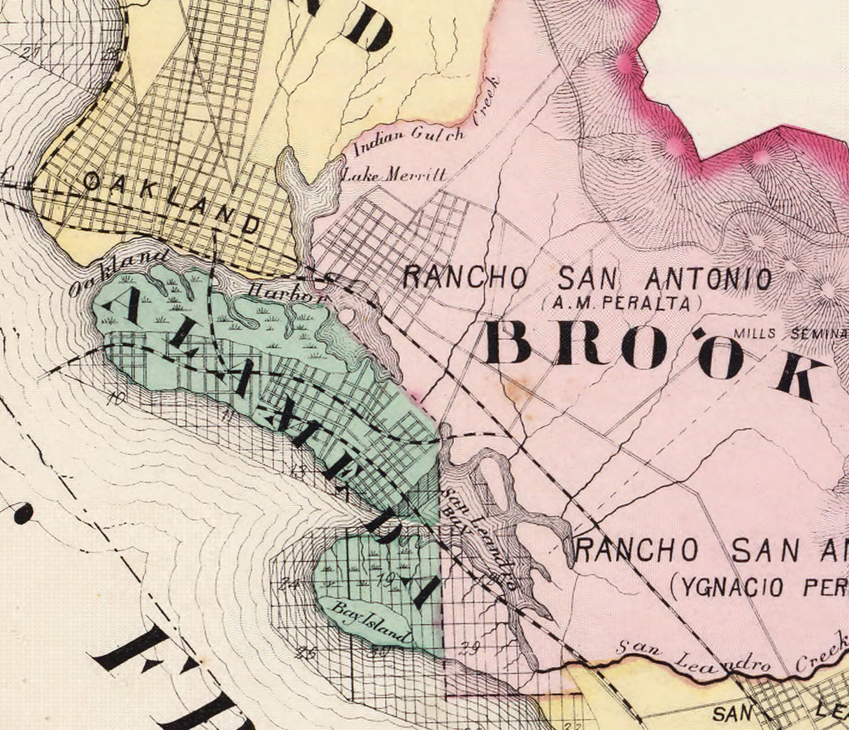 1878 Map of Alameda County California