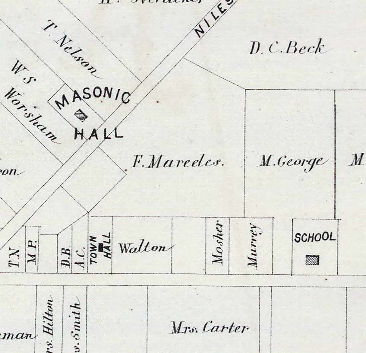 1878 Map of Centreville Alameda County California