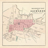 1878 Map of Haywards Alameda County California