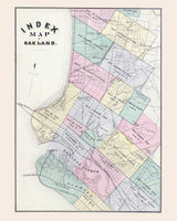 1878 Map of Oakland Alameda County California