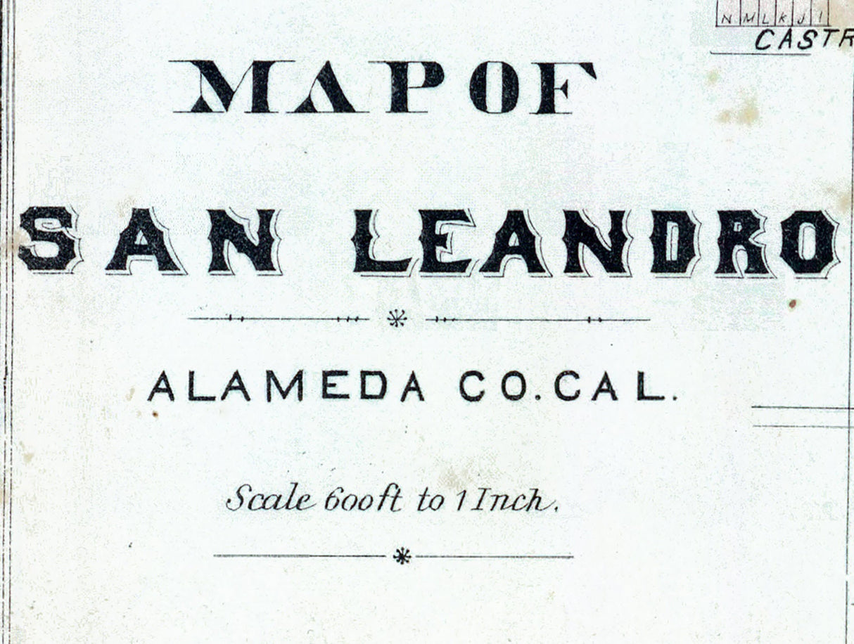 1878 Map of San Leandro Alameda County California