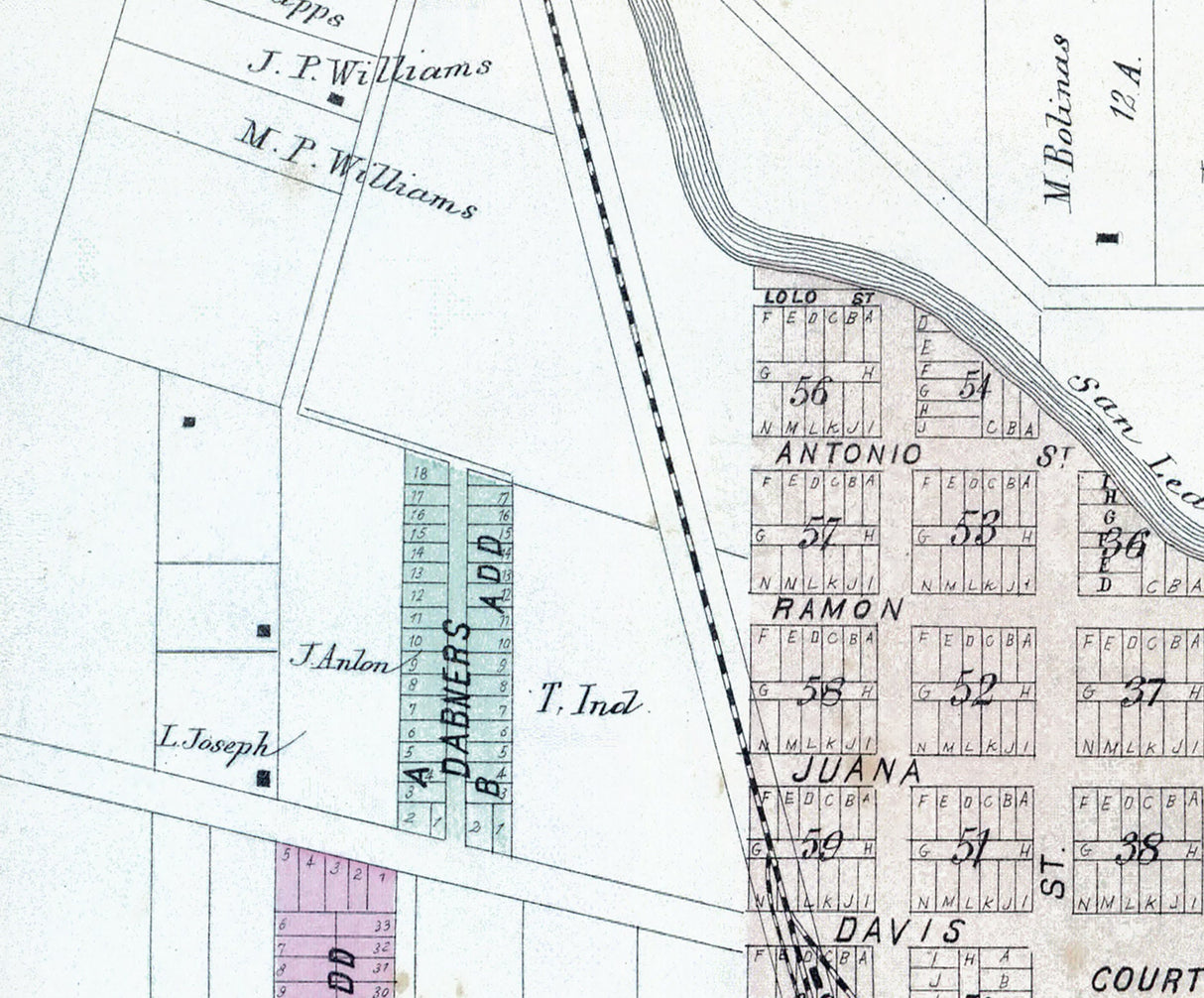 1878 Map of San Leandro Alameda County California