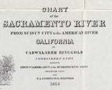 1850 Nautical Chart of the Sacramento River California