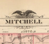 1875 Map of Mitchell County Iowa