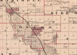 1875 Map of Mitchell County Iowa