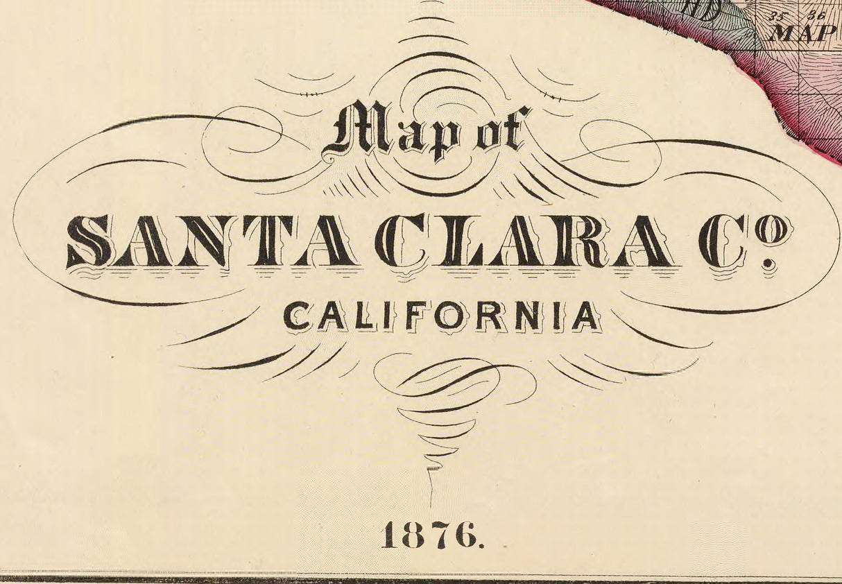 1876 Map of Santa Clara County California