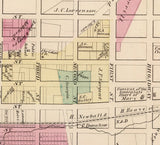 1876 Town Map of Gilroy Santa Clara County California