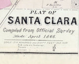 1876 Town Map of Santa Clara California