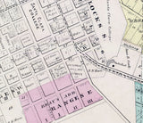 1876 Town Map of Santa Clara California