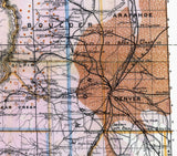 1882 Map of The Mineral Belt of Colorado
