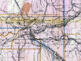 1882 Map of The Mineral Belt of Colorado