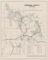 1891 Map of Gunnison County Colorado