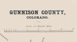 1891 Map of Gunnison County Colorado