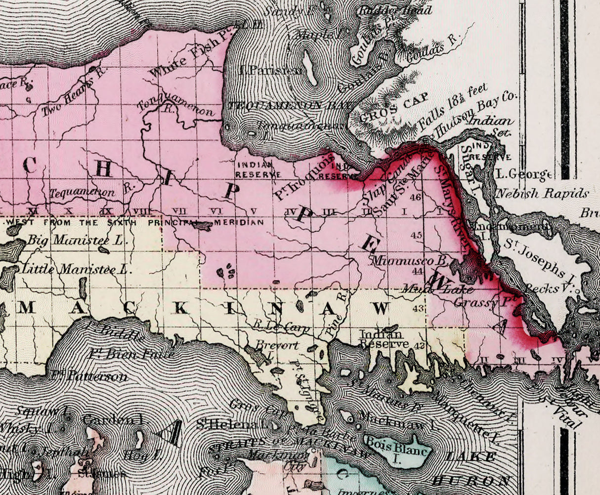 1873 Map of Lake Superior