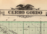 1875 Map of Cerro Gordo County Iowa