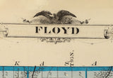 1875 Map of Floyd County Iowa