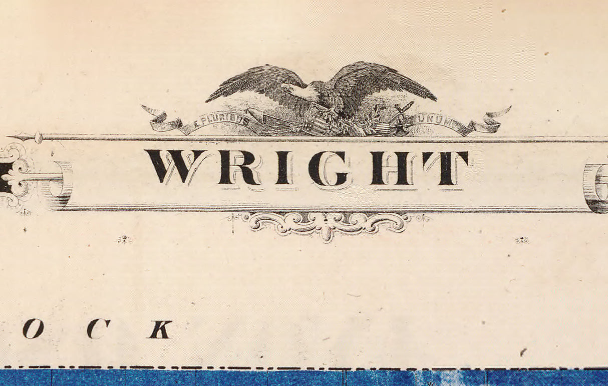 1875 Map of Wright County Iowa