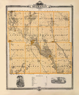 1875 Map of Buchanan County Iowa