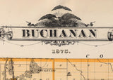 1875 Map of Buchanan County Iowa