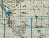 1875 Map of Delaware County Iowa