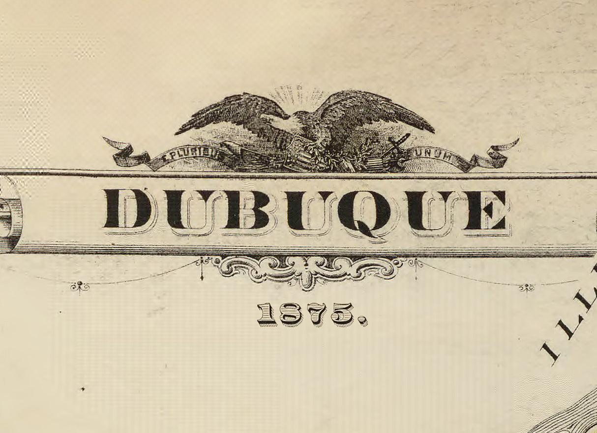 1875 Map of Dubuque County Iowa