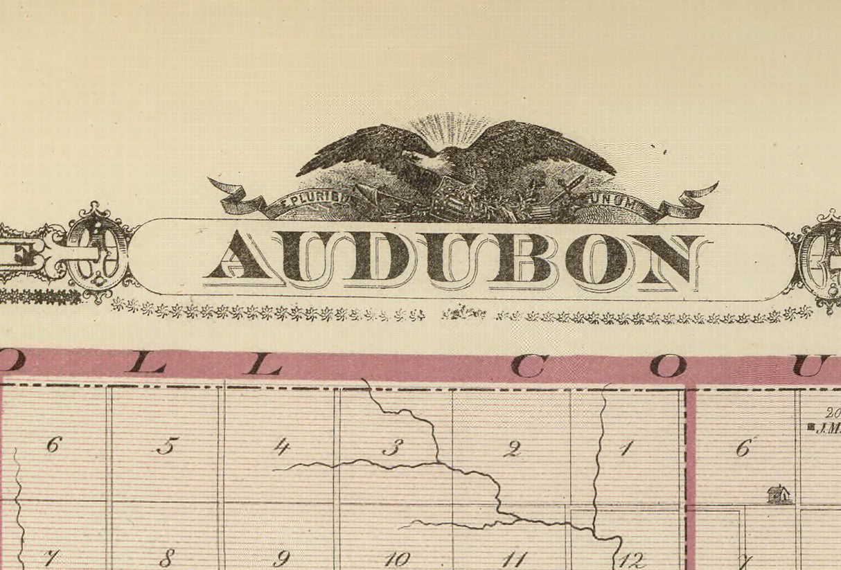 1875 Map of Audubon County Iowa