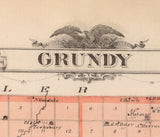 1875 Map of Grundy County Iowa