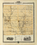 1875 Map of Story County Iowa