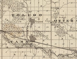 1875 Map of Tama County Iowa