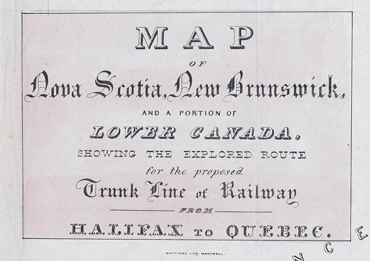 1845 Map of Nova Scotia New Brunswick and Lower Canada