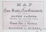 1845 Map of Nova Scotia New Brunswick and Lower Canada