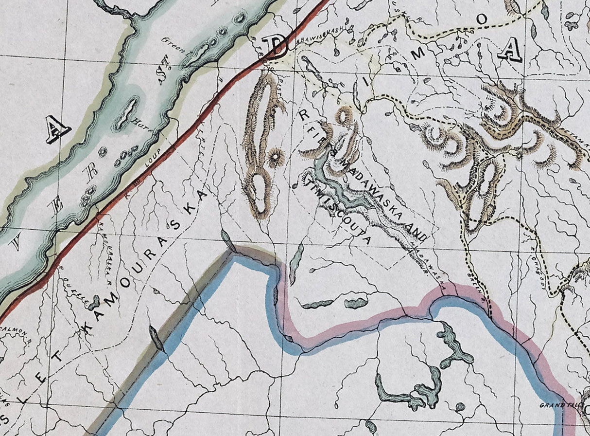 1845 Map of Nova Scotia New Brunswick and Lower Canada