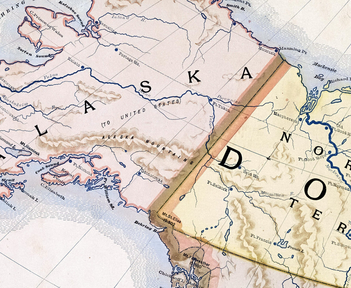 1887 Map of North America