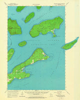 1964 Topo Map of Madeline Island Lake Superior Apostle Islands