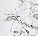 1834 Map of the Kennebec River and Adjacent Country