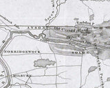 1834 Map of the Kennebec River and Adjacent Country