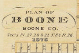1875 Town Map of Boone Boone County Iowa