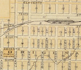 1875 Town Map of Boone Boone County Iowa