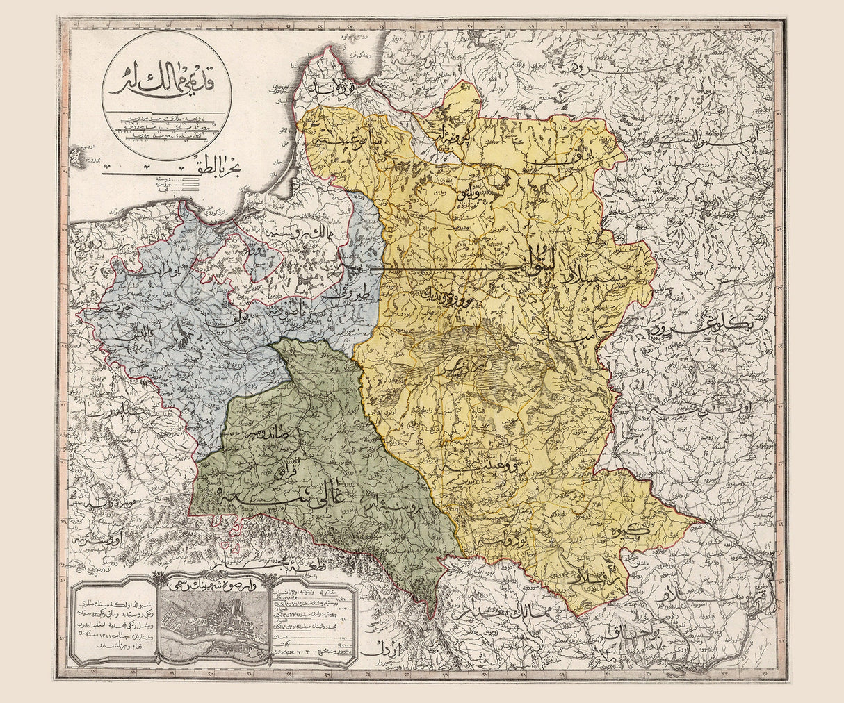 1804 Map of Lithuania Poland and Prussia