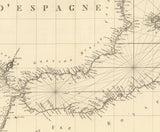 1830 Nautical Chart of The Mediterranean Sea