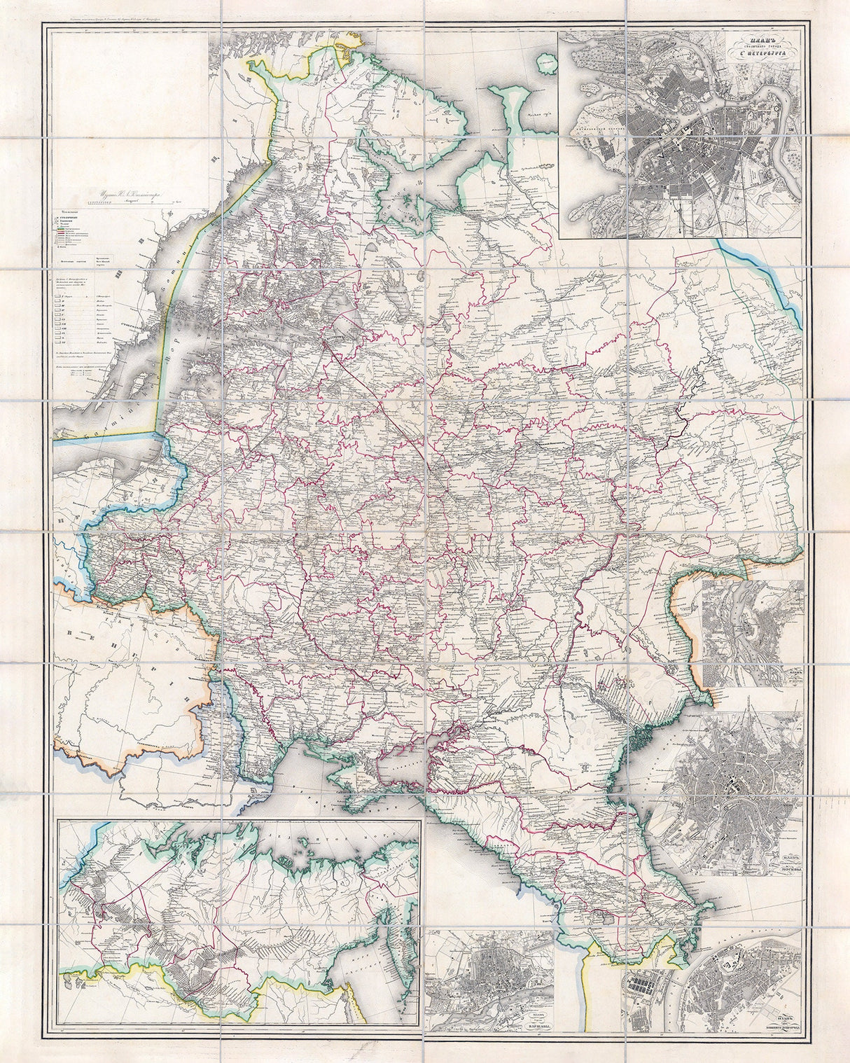 1854 Map of the Russian Empire