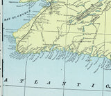 1901 Map of NewFoundland and Labrador Canada