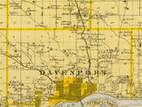 1875 Map of Scott County Iowa